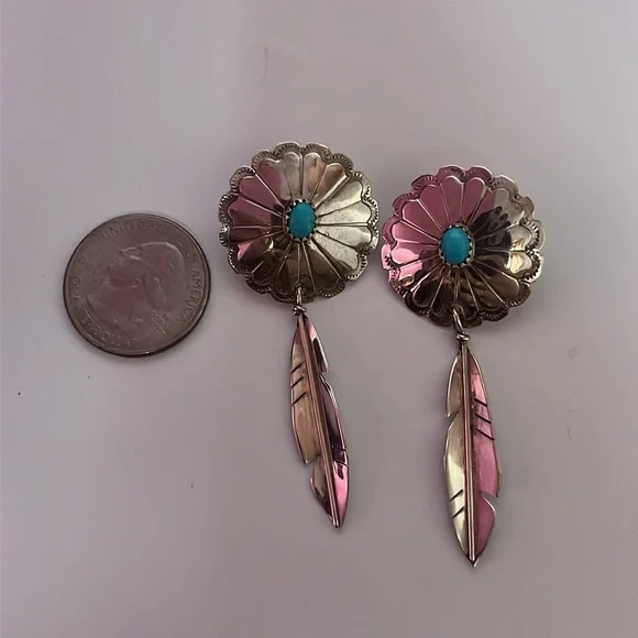 Native american earrings sterling silver - Picture 5 of 5